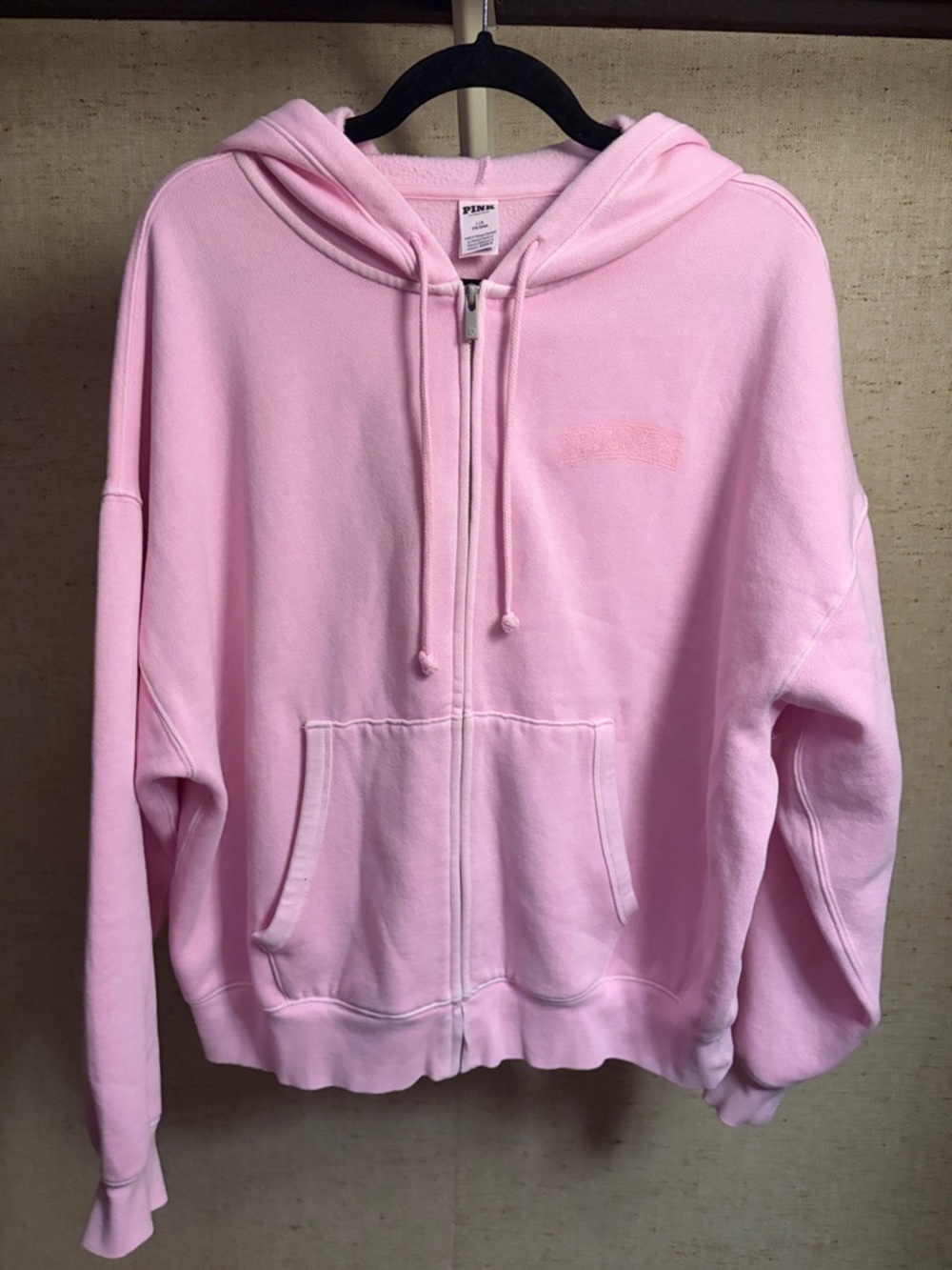 NWOT never worn PINK Full-Zip Hoodie with Hood and Pockets
